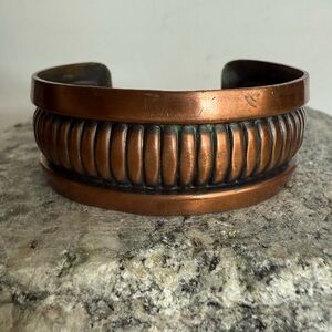 Vintage  Unisex Copper Cuff Bracelet